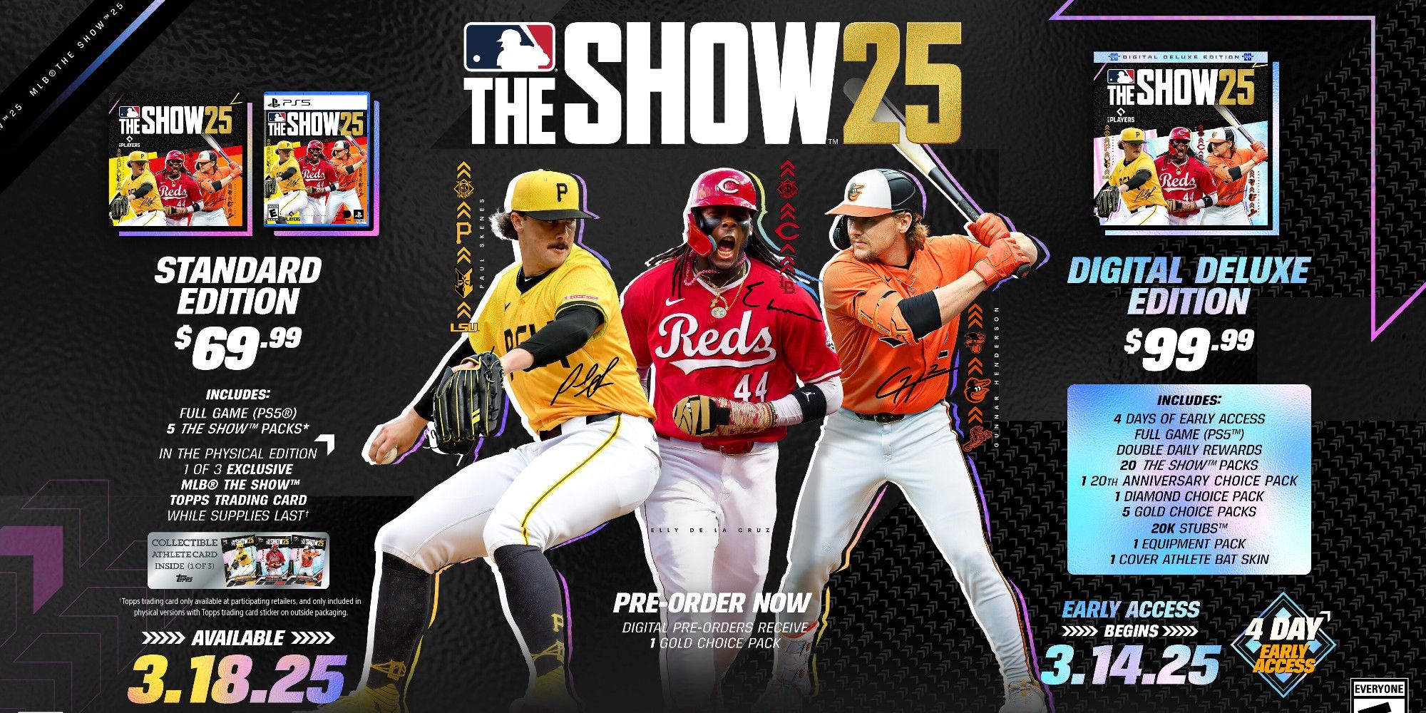 MLB The Show 25 Edition Differences & Preorder Bonuses