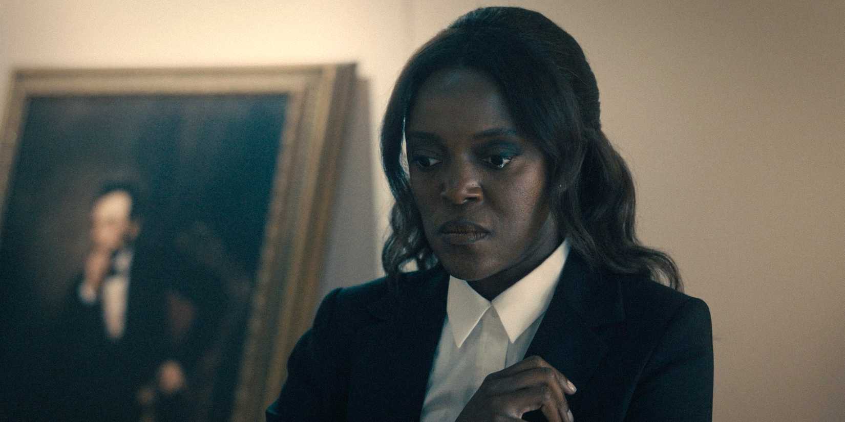 Robinson (Krys Marshall) moved by Cal's speech in Paradise (2025) Season 1 Ep 7