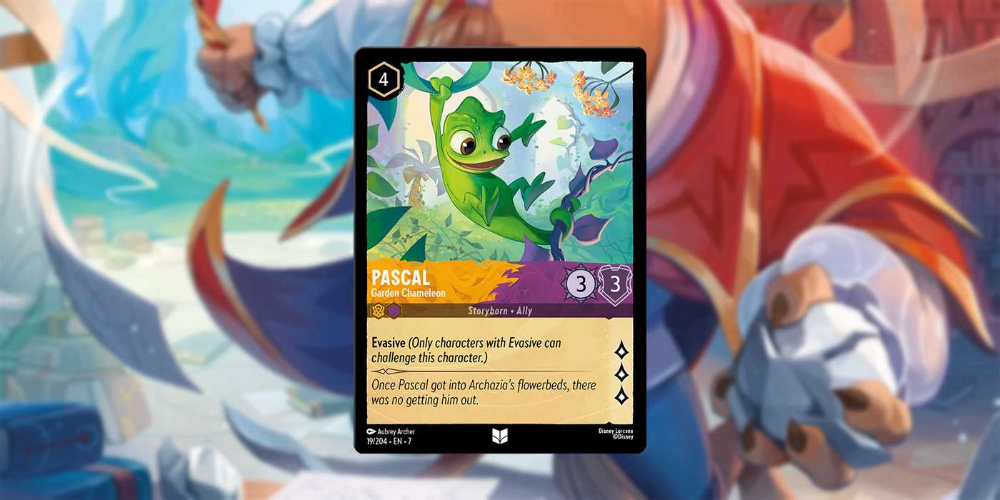 pascal lorcana card - Archazia's Island - - Garden Chameleon (Uncommon) this character gains Evasive LOUNGEFLY : DISNEY - Tangled
