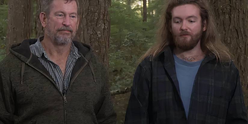 Pete and Sam Brockdorff talking to camera in Alone season 4