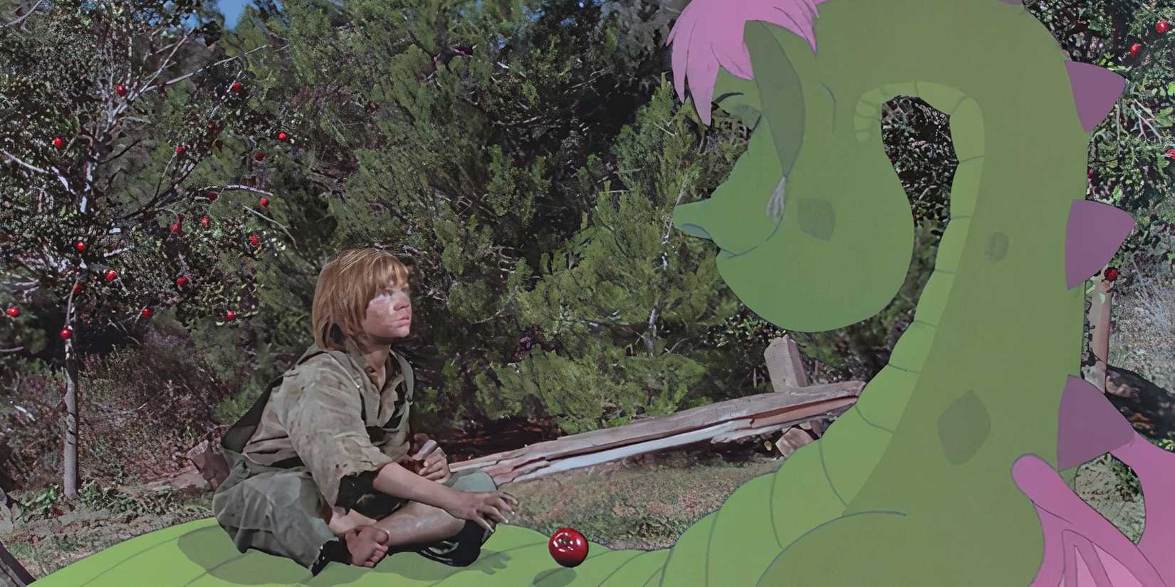 Iconic Dragon Characters in Movies and TV Shows 3 Sean Marshall as Pete with Elliott in Pete's Dragon