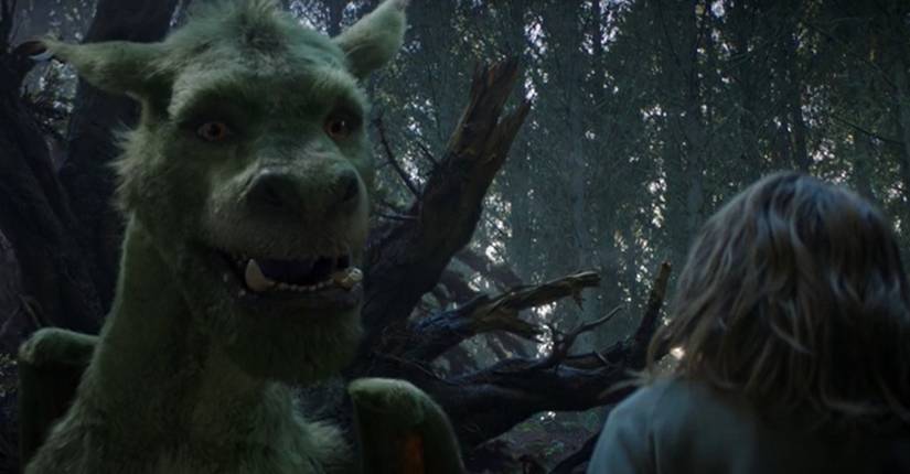 Elliot with Oakes Fegley as Pete in the 2016 remake of Pete's Dragon