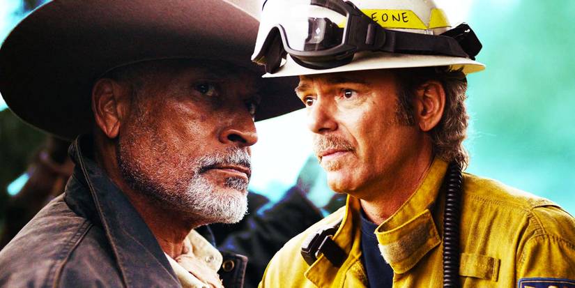 Phil Morris as Elroy Edwards and Billy Burke as Vince Leone in Fire Country season 3