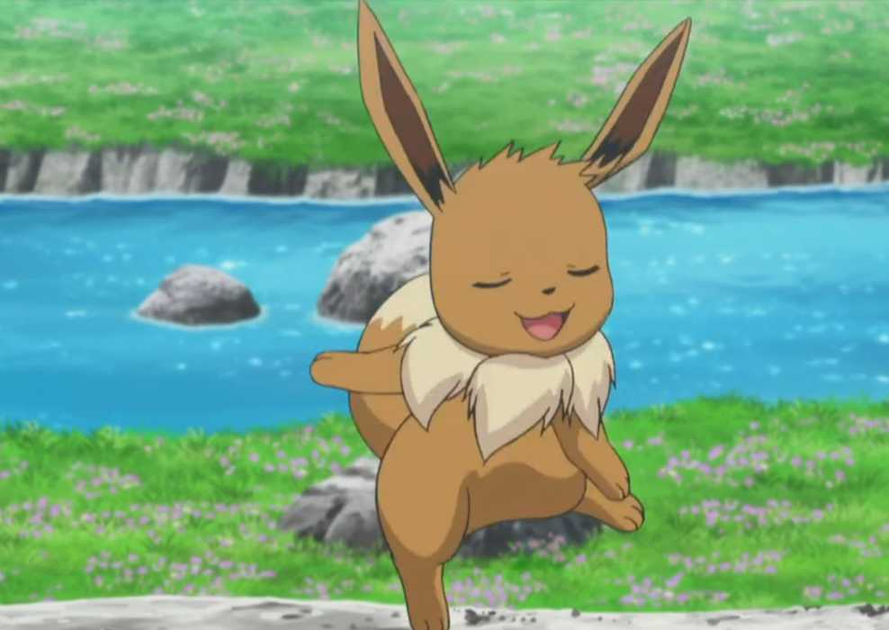 A wild Eevee begins to dance.