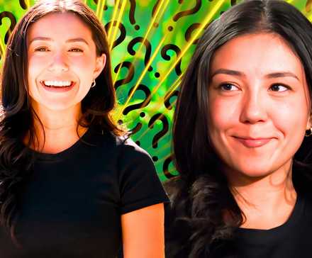 Изображения Роуз Самбке перед вопросительными знаками