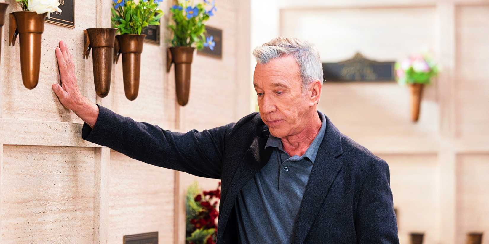 Tim Allen's Matt visiting his wife's grave in Shifting Gears episode 6.