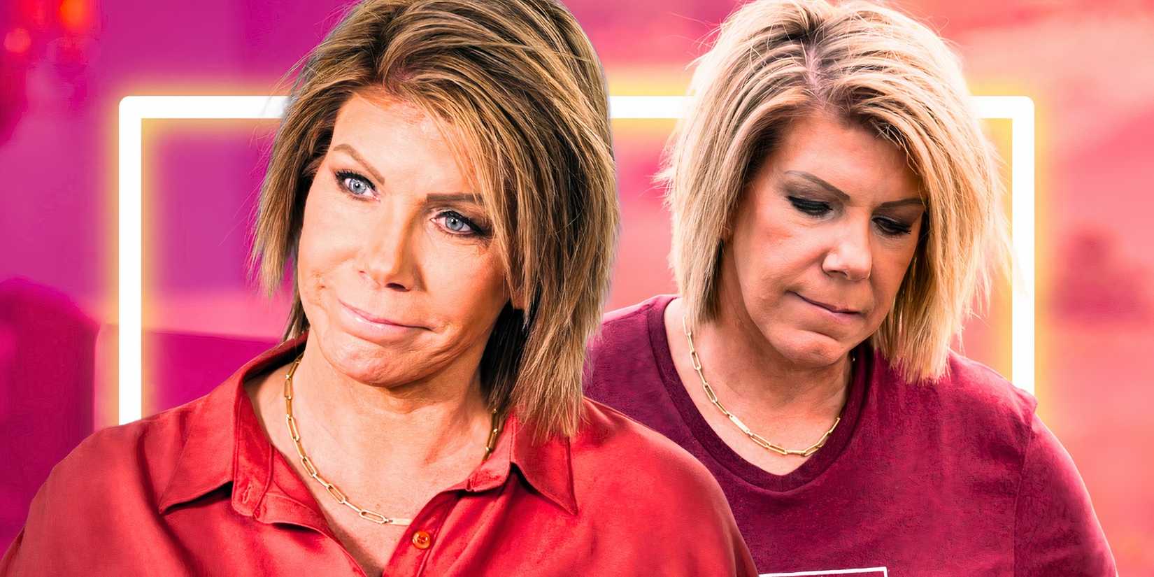 montage of meri brown from sister wives looking upset