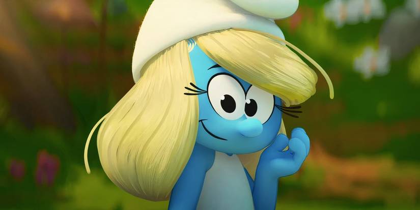 Смурфетти улыбается в фильме "Смурфики"