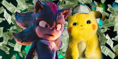 Shadow the Hedgehog and Detective Pikachu surrounded by money custom image