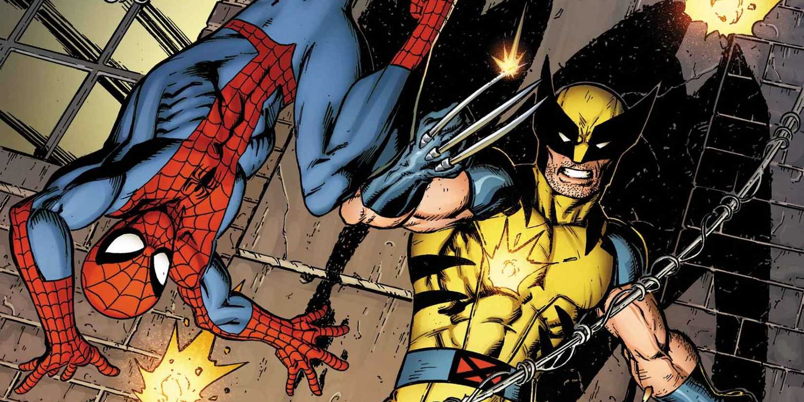 Spidr-Man and Wolverine by Mark Bagley on the cropped cover of Spider-Man & Wolverine #1
