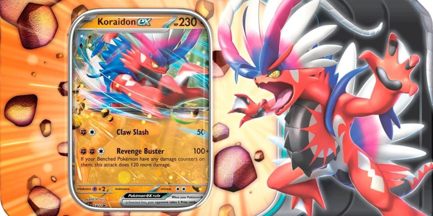 Pokémon TCG – Boîte Slashing Legends Avec Koraidon Ex (carte Foil + 4 Boosters) – Cadeau Fan Ou Collectionneur