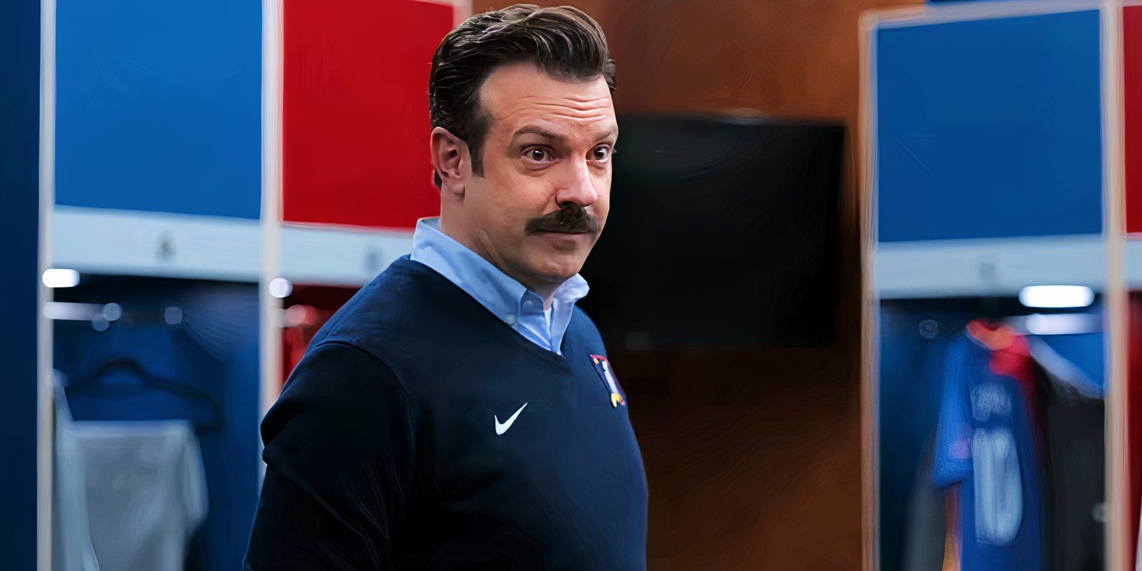 Ted Lasso looking stricken in Ted Lasso season 3