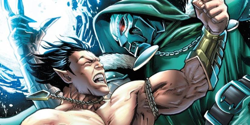 ultimate doctor doom attacking Namor the Submariner.