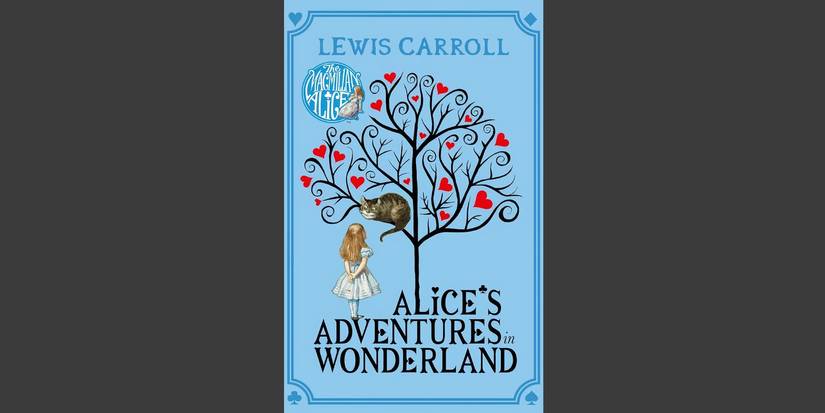 The book cover of Alice's Adventures in Wonderland by Lewis Carroll.