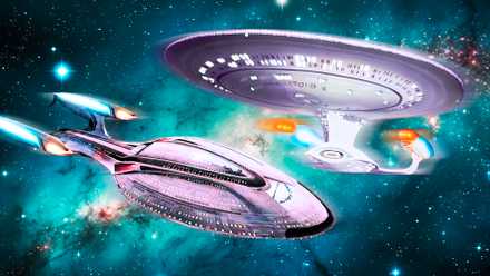 Star Trek USS Enterprise-D and USS Enterprise-F