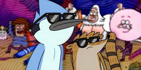 Mordecai and Rigby with sunglasses from Regular Show