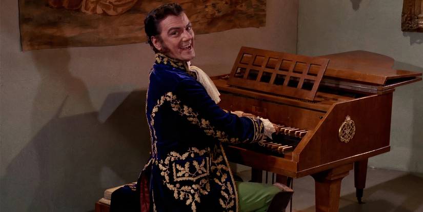 William Campbell playing the piano as Trelane in Star Trek