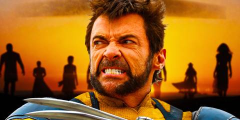 Wolverine in Deadpool & Wolverine with the Eternals' silhouettes in the MCU