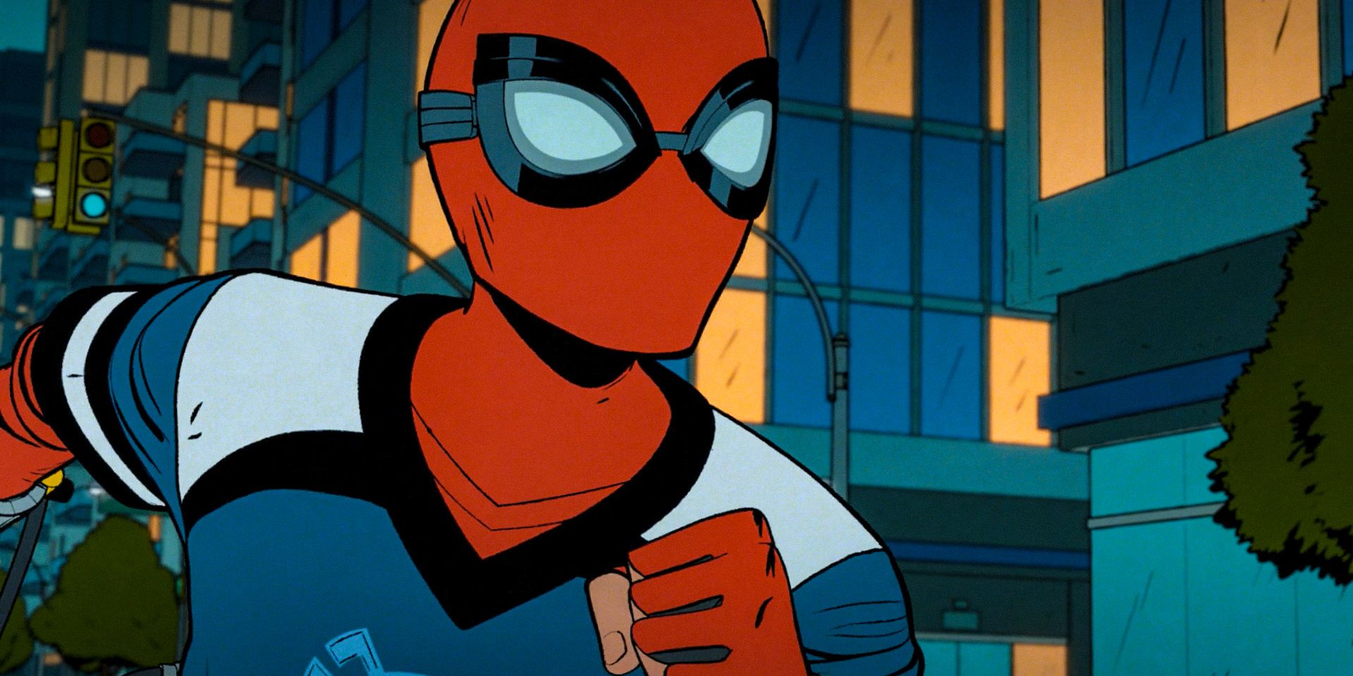 Spiderman running in Your Friendly Neighborhood Spiderman Season 1 Ep 3