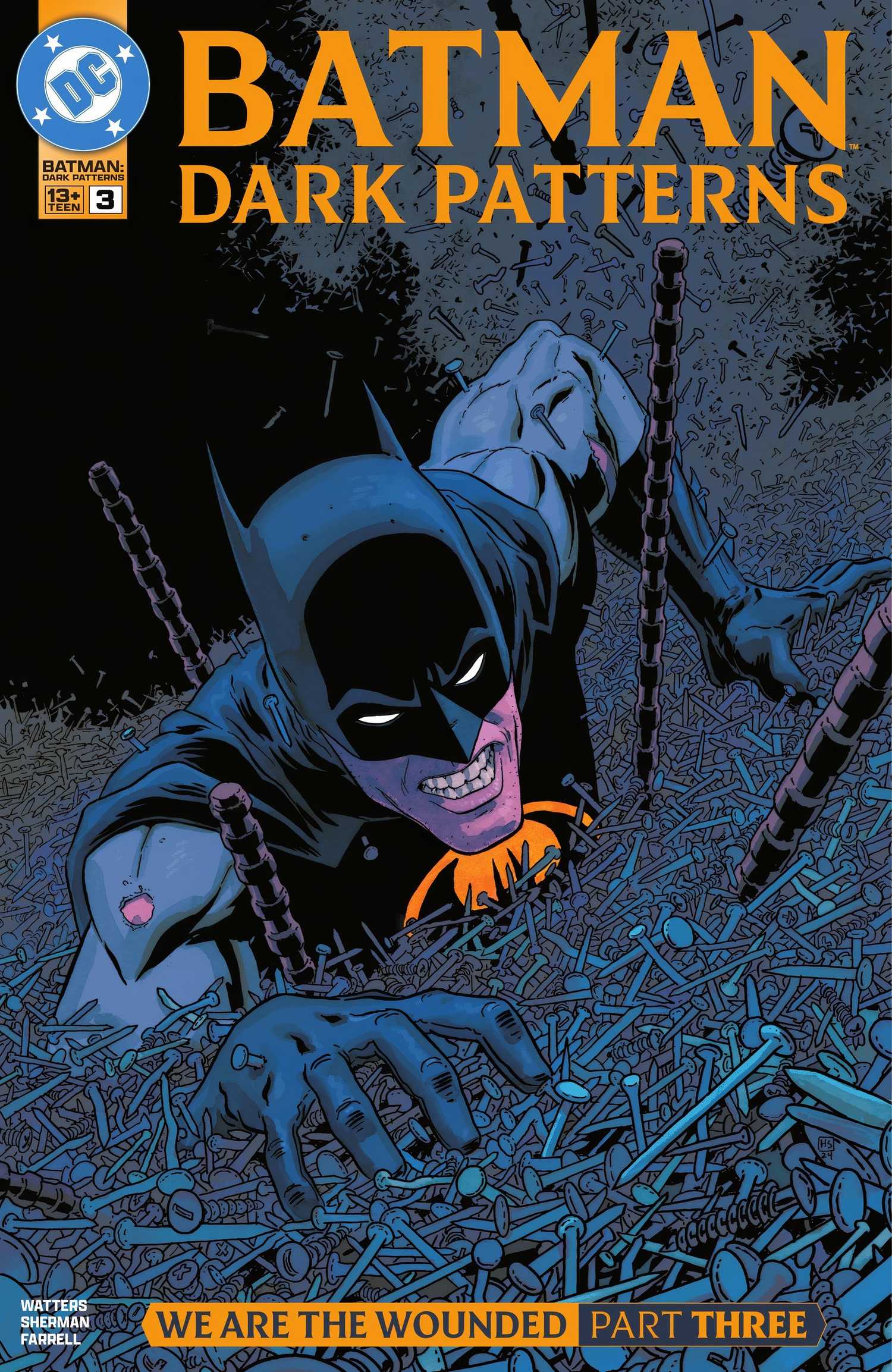 10 Best Batman Comics Since 2020, Ranked 2 Batman: Dark Patterns #3 cover showing Batman crawling through nails
