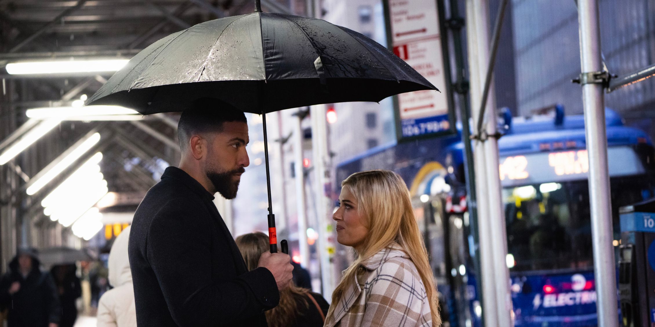 FBI OA and Gemma standing together under OA's umbrella