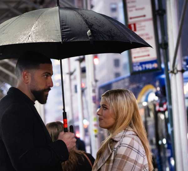 FBI OA and Gemma standing together under OA's umbrella