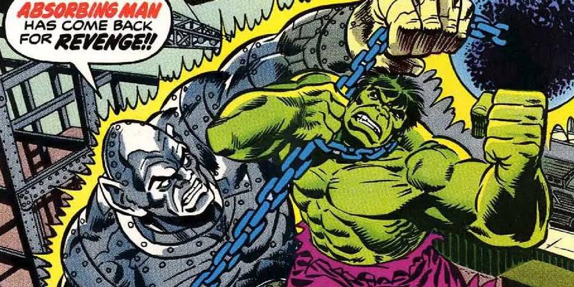 absorbing man vs the hulk fighting