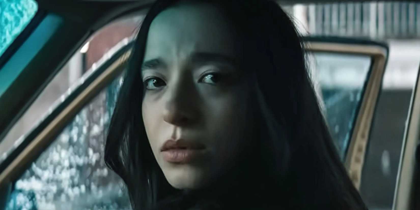 Ani in the car in Anora