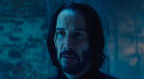 Keanu Reeves in intense lighting in Ballerina