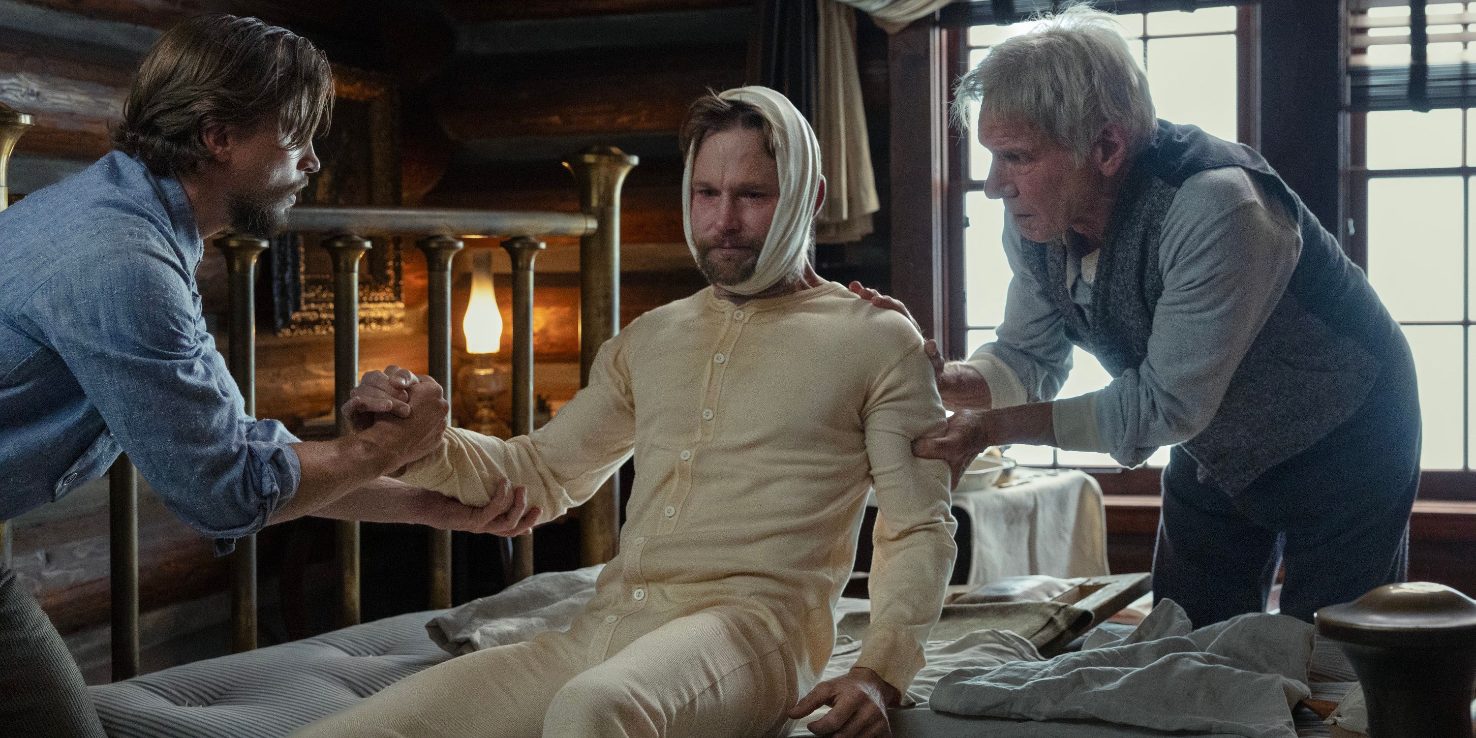 Brian Geraghty, Harrison Ford & Darren Mann in 1923 season 2