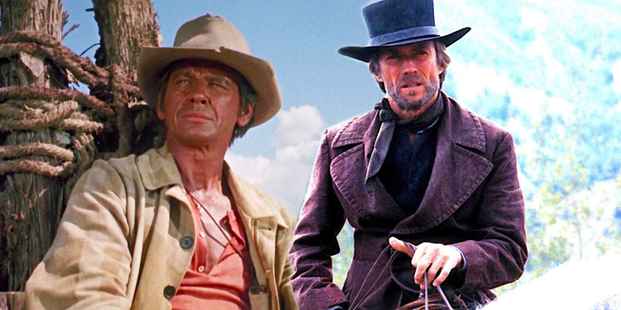 Charles Bronson in Once Upon a Time in the West and Clint Eastwood in Pale Rider