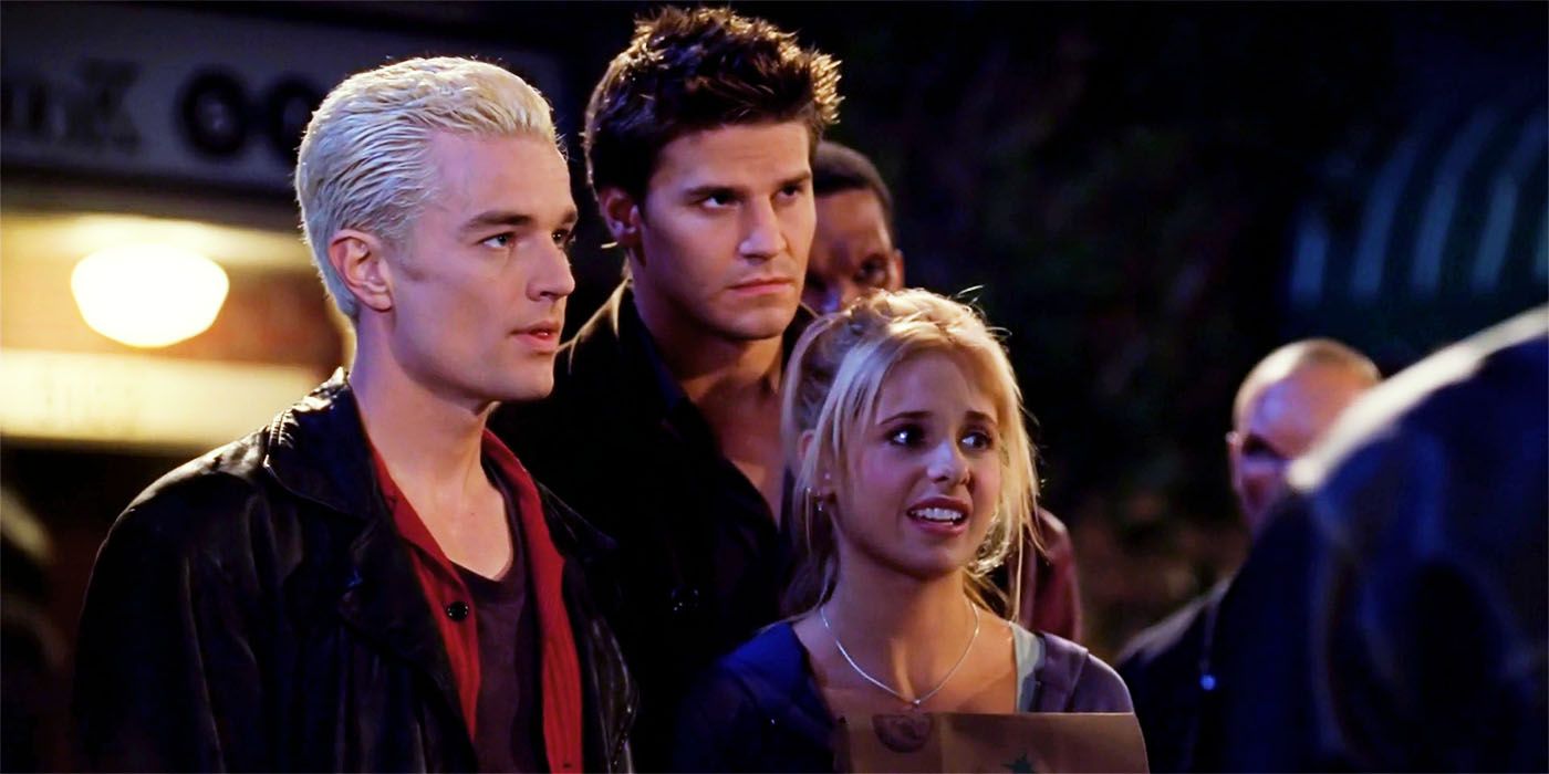 Buffy, Angel, and Spike in Lovers Walk