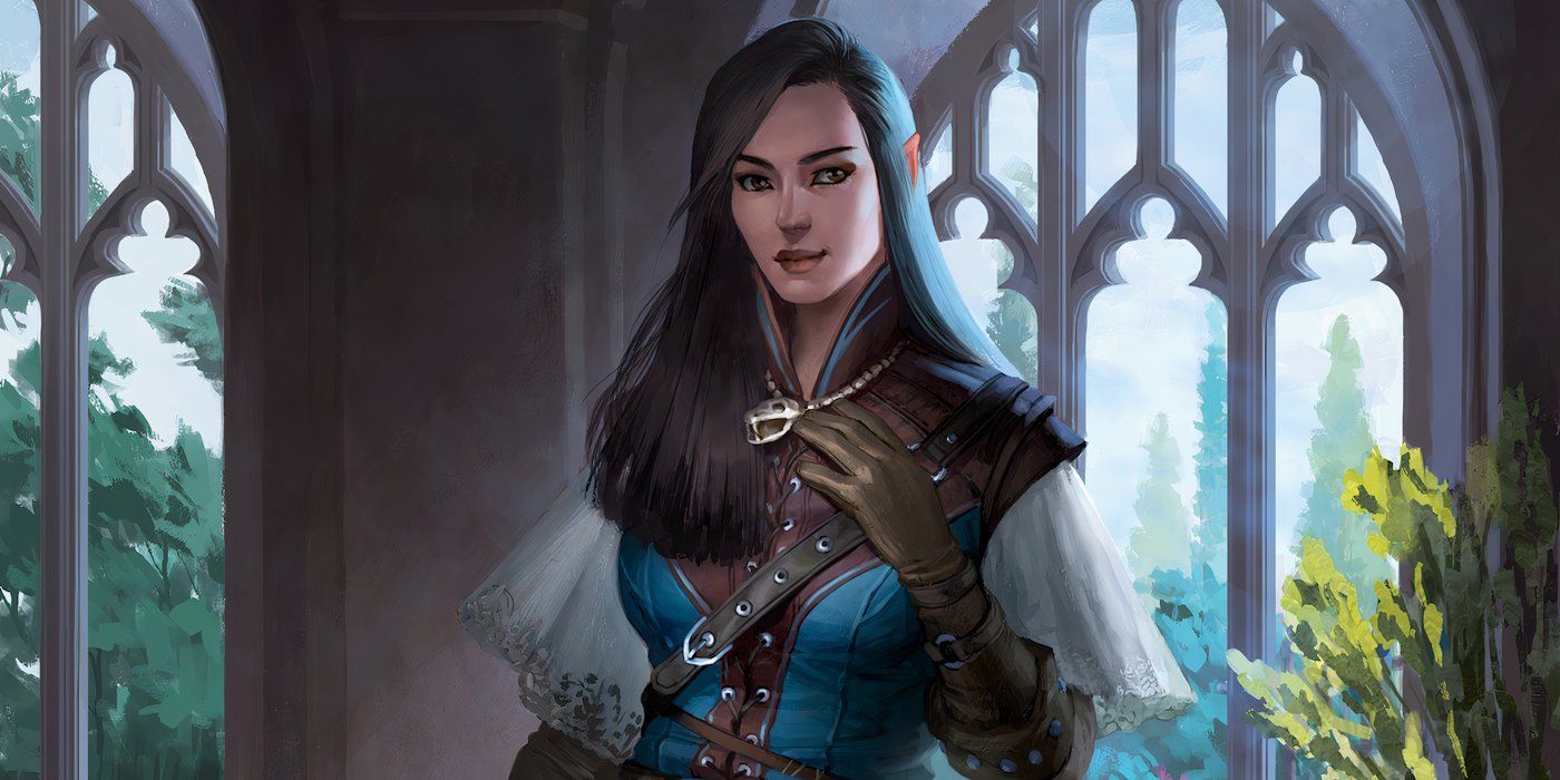 Camellia posing by a window in Pathfinder Wrath of the Righteous