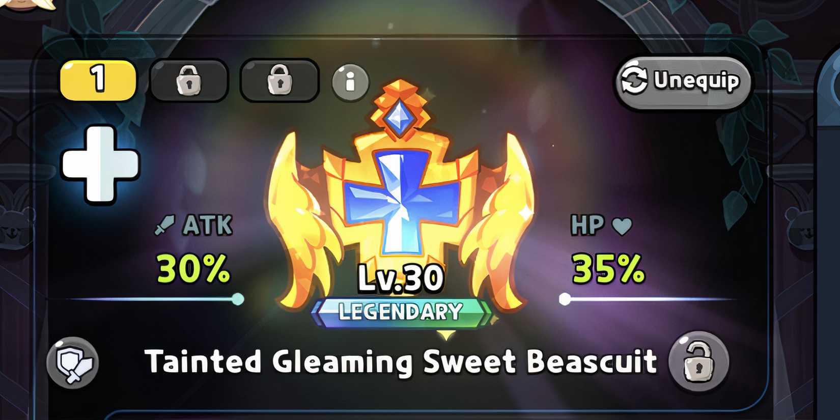 Cookie Run Kingdom Legendary Tainted Gleaming Sweet Beascuit