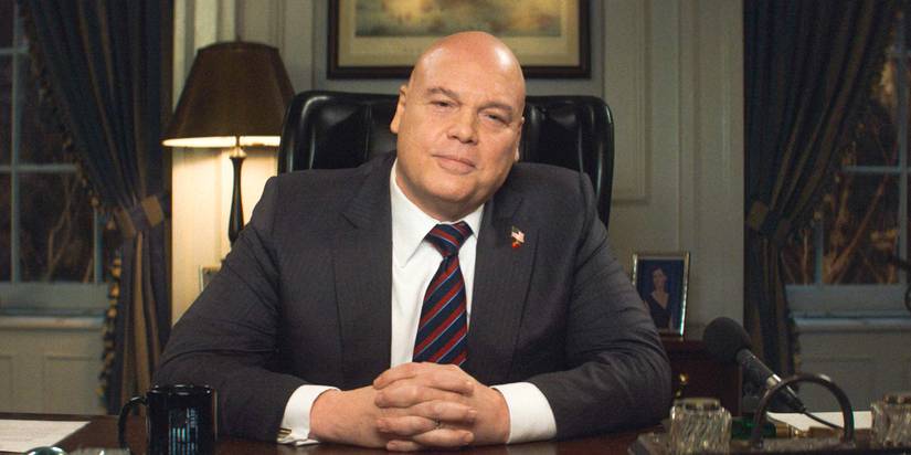 Wilson Fisk (Vincent D'Onofrio) discursa como o novo prefeito de NY em Demolidor: Born Again Temporada 1 Ep 2