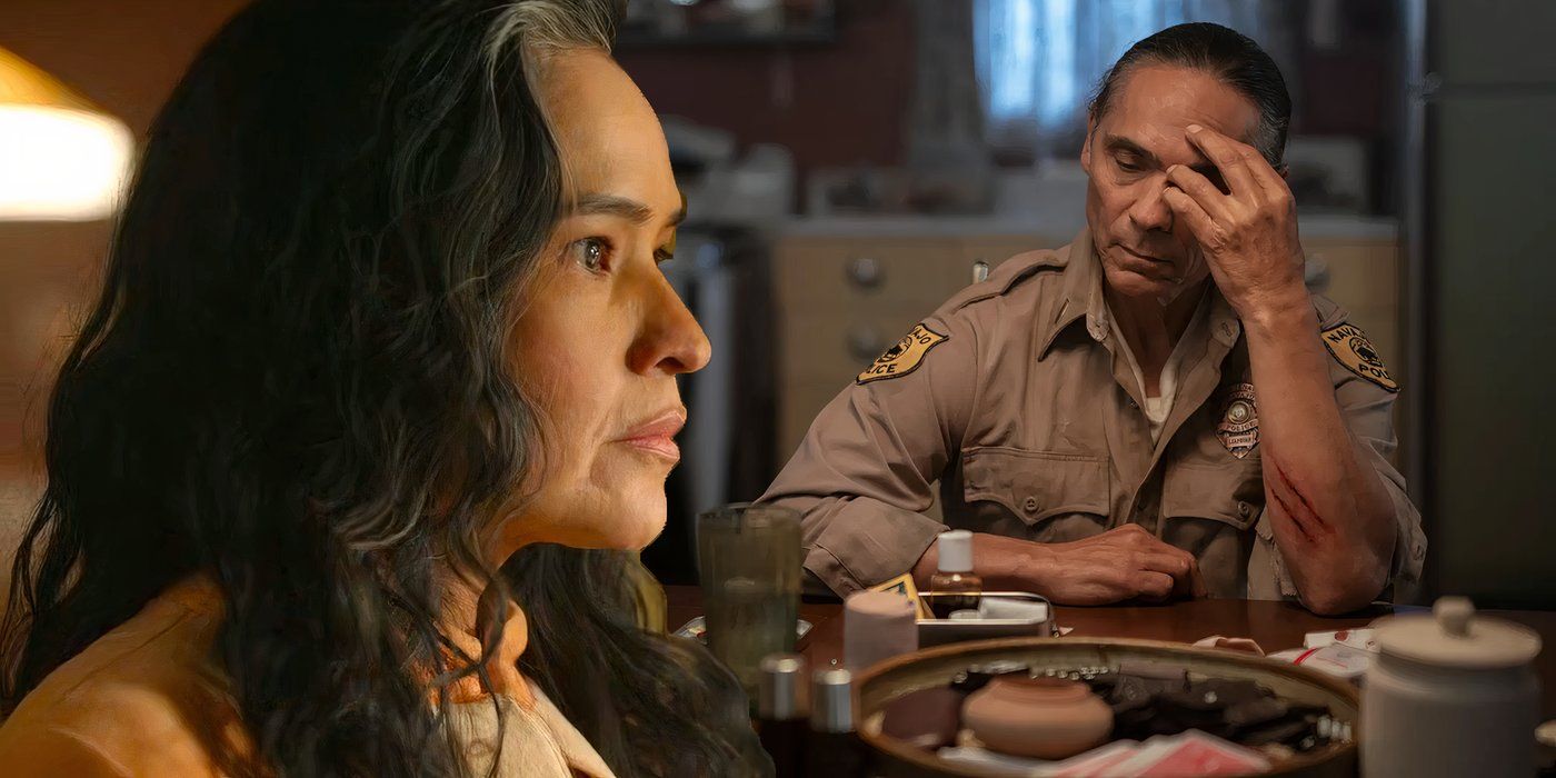 Deanna Allison as Emma and Zahn McClarnon as Joe Leaphorn in Dark Winds