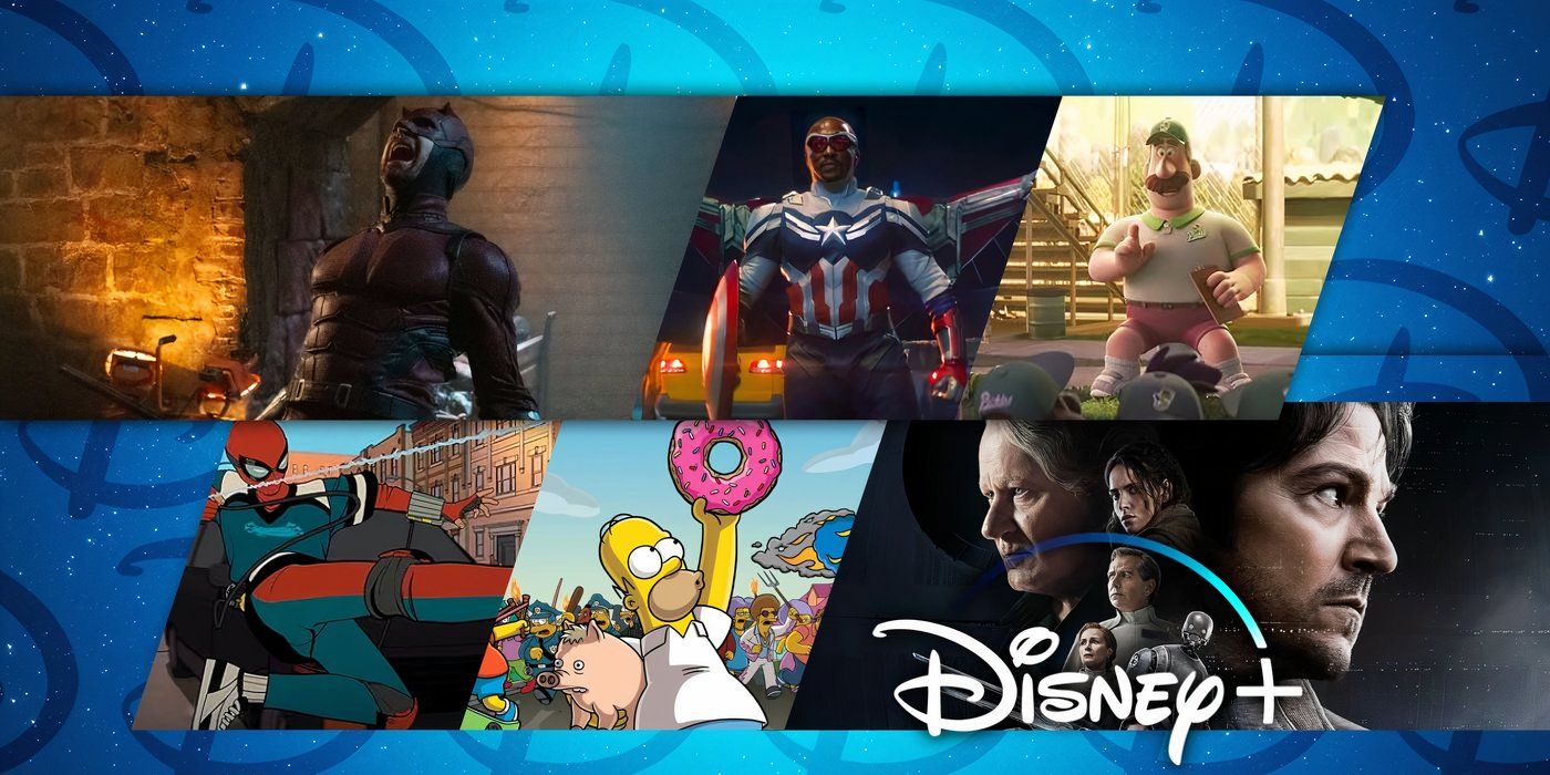 Коллаж из Daredevil, Captain America, Win or Lose, Friendly Neighborhood Spider-Man, Simpsons, и Andor