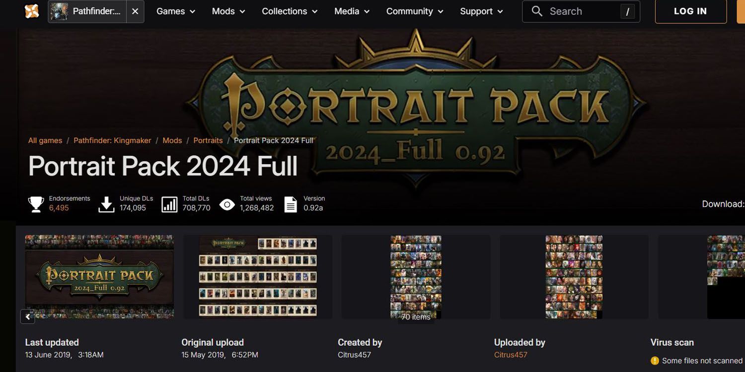 How To Add Custom Portraits To Pathfinder: Wrath Of The Righteous