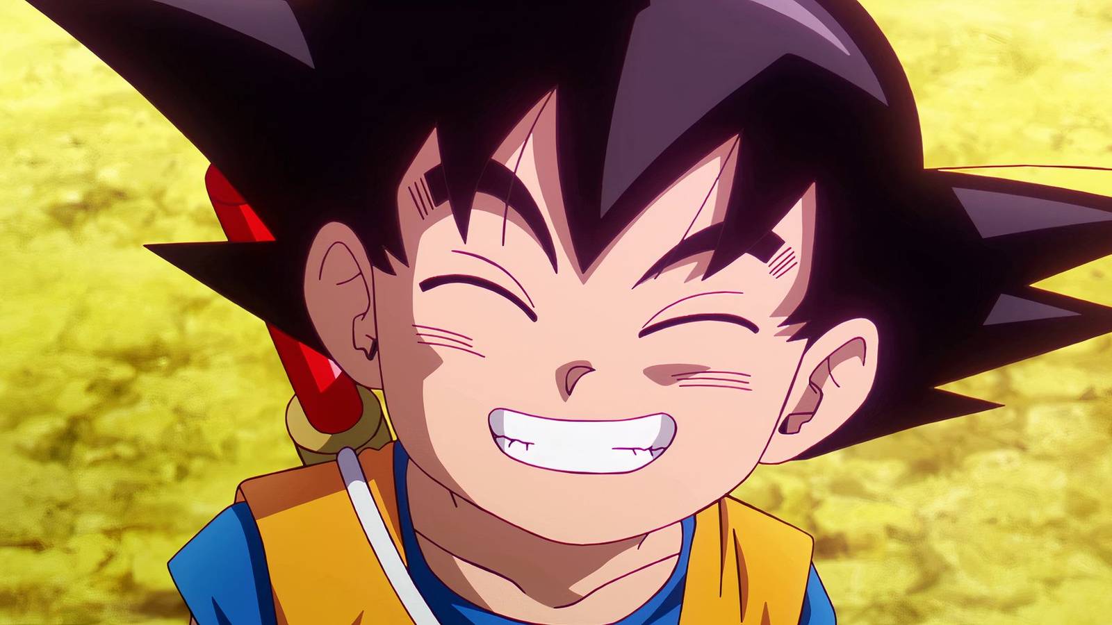 Close-up of Goku smiling in Dragon Ball Daima.