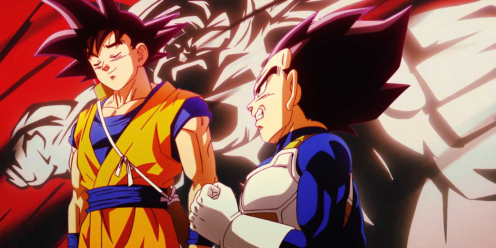 Feature header contrasting Goku and Vegeta with Super Saiyan 4