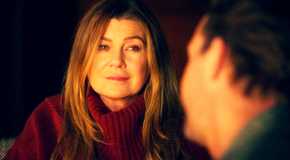 Ellen Pompeo as Meredith Grey and Scott Speedman as Nick Marsh in Grey's Anatomy season 21, episode 12