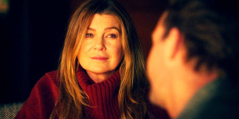 Ellen Pompeo as Meredith Grey and Scott Speedman as Nick Marsh in Grey's Anatomy season 21, episode 12