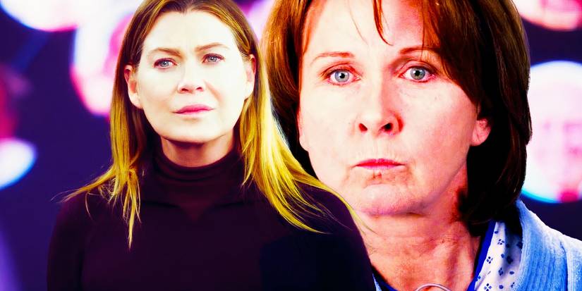 Ellen Pompeo as Meredith Grey in Grey's Anatomy season 21, episode 12 and Kate Burton as Ellis Grey in Grey's Anatomy season 3, episode 14