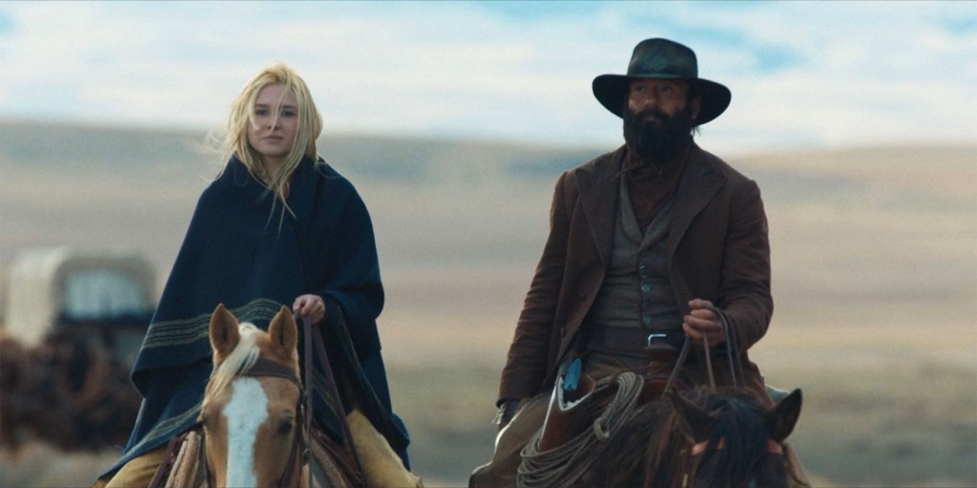 Elsa and James on horseback in 1883