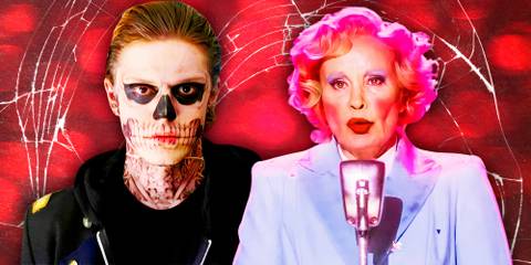 Evan Peters in American Horror Story Murder House and Jessica Lange in AHS Freak Show