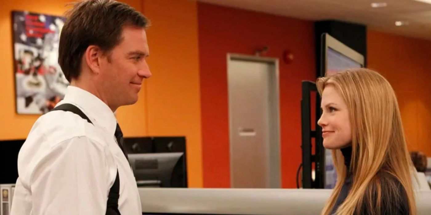 Sarah Jane Morris as EJ Barrett and Michael Weatherly as Tony DiNozzo in NCIS