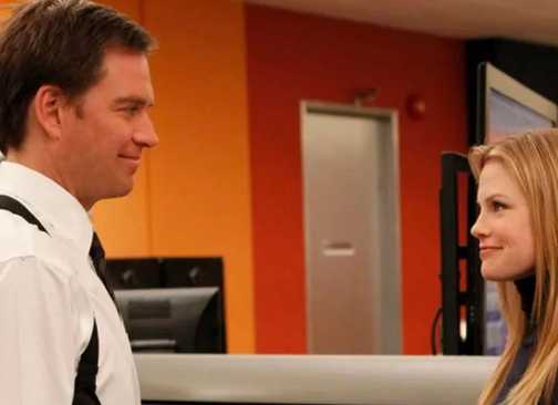 Sarah Jane Morris as EJ Barrett and Michael Weatherly as Tony DiNozzo in NCIS