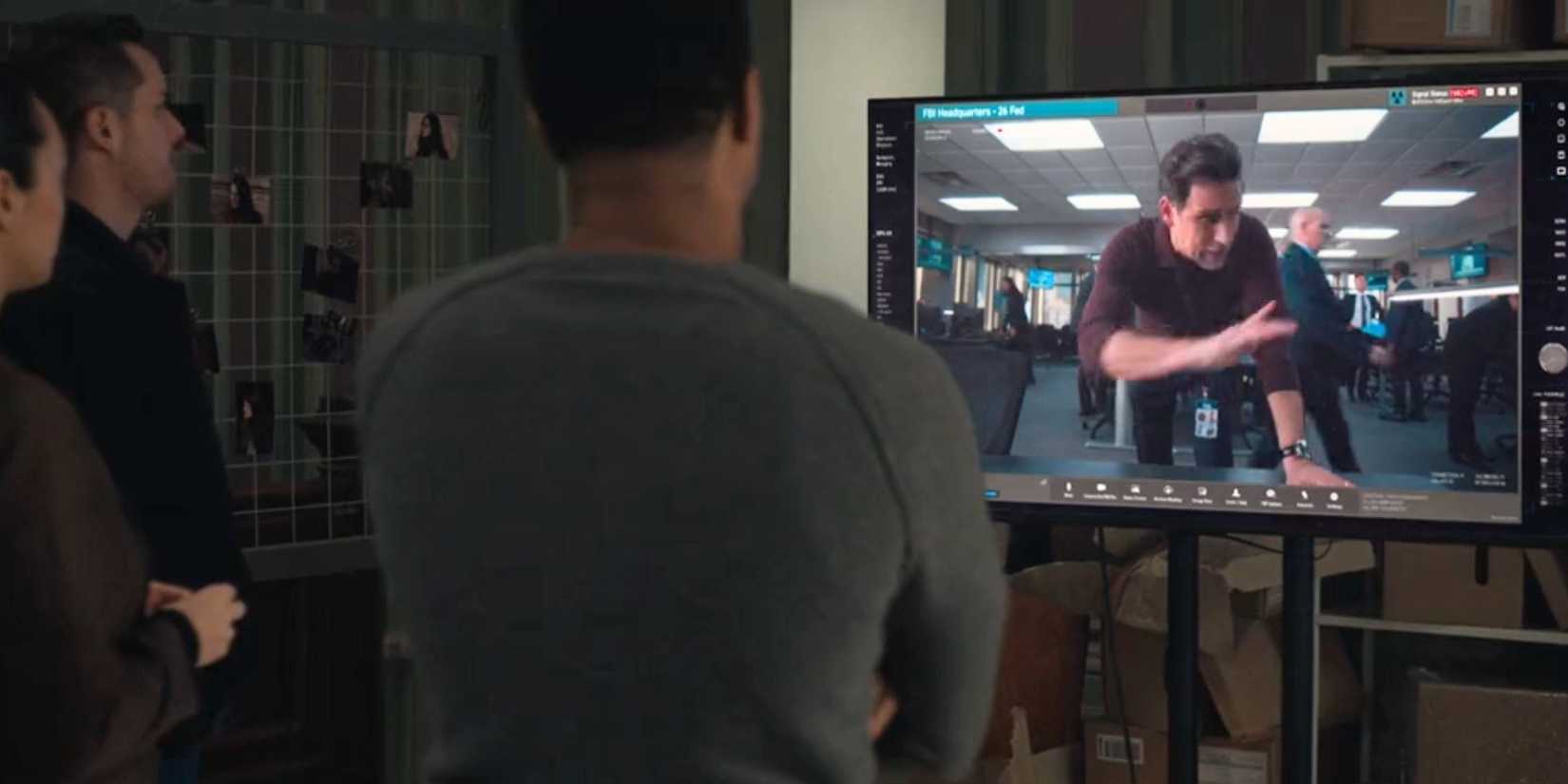 FBI: International the team listening to Jubal who is on a video screen