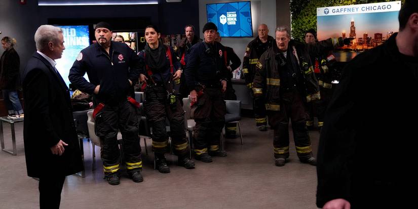 Firehouse 51 at the hospital in Chicago Fire season 13, episode 15