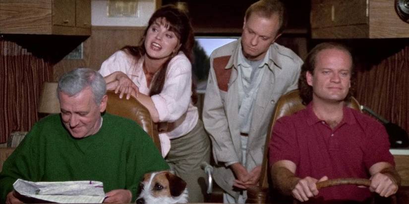 frasier marty niles and daphne in an rv in frasier